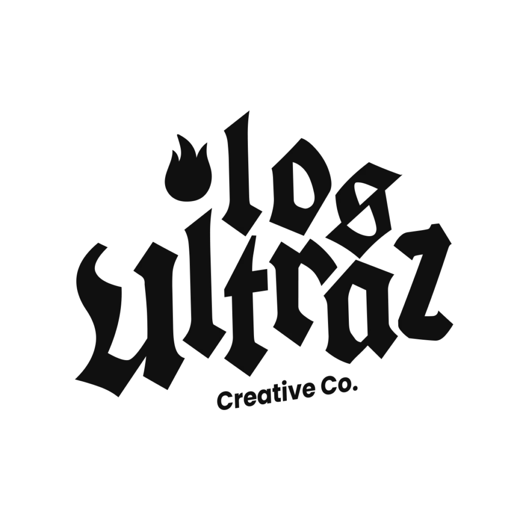 Los Ultraz logo, black version.