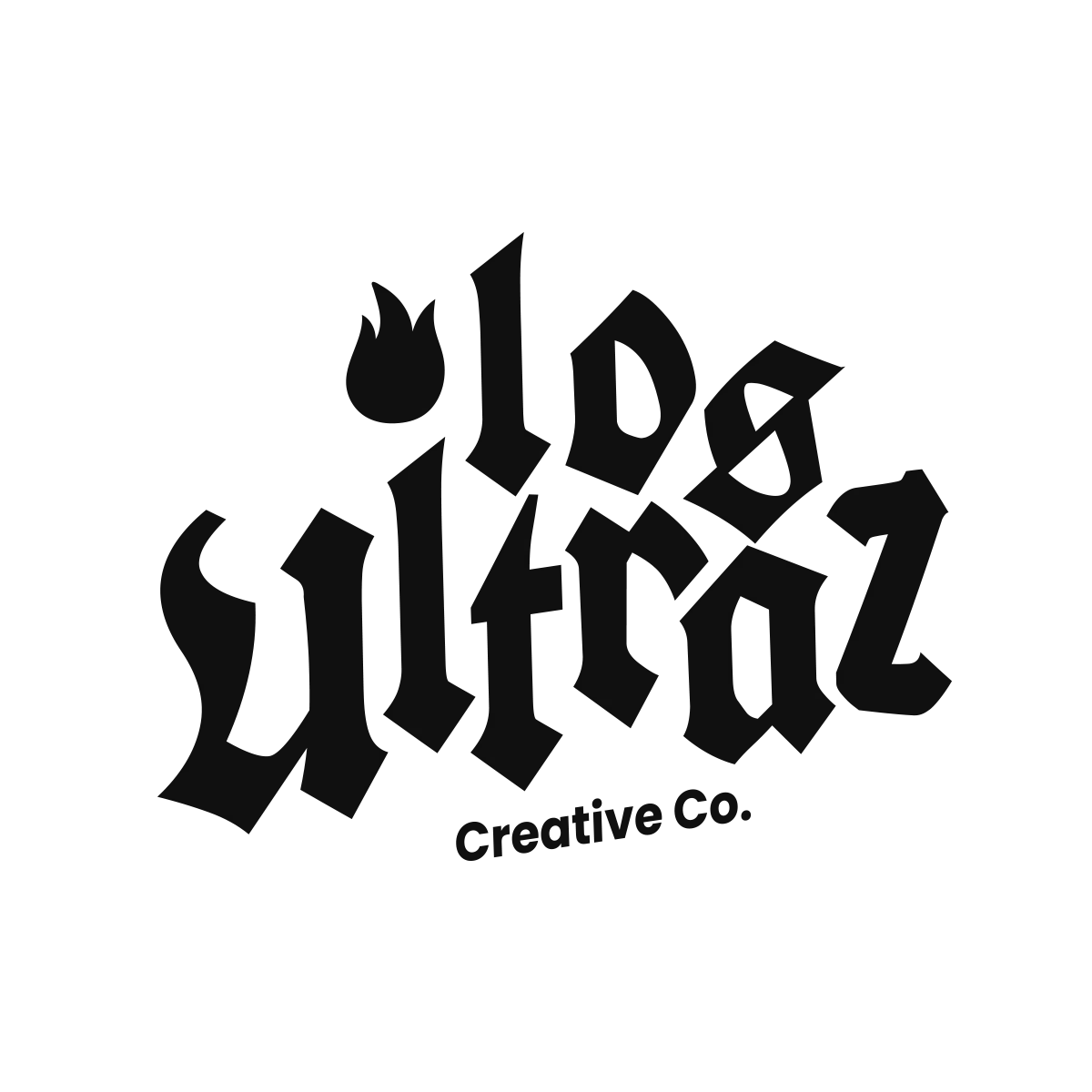 Los Ultraz logo, black version.
