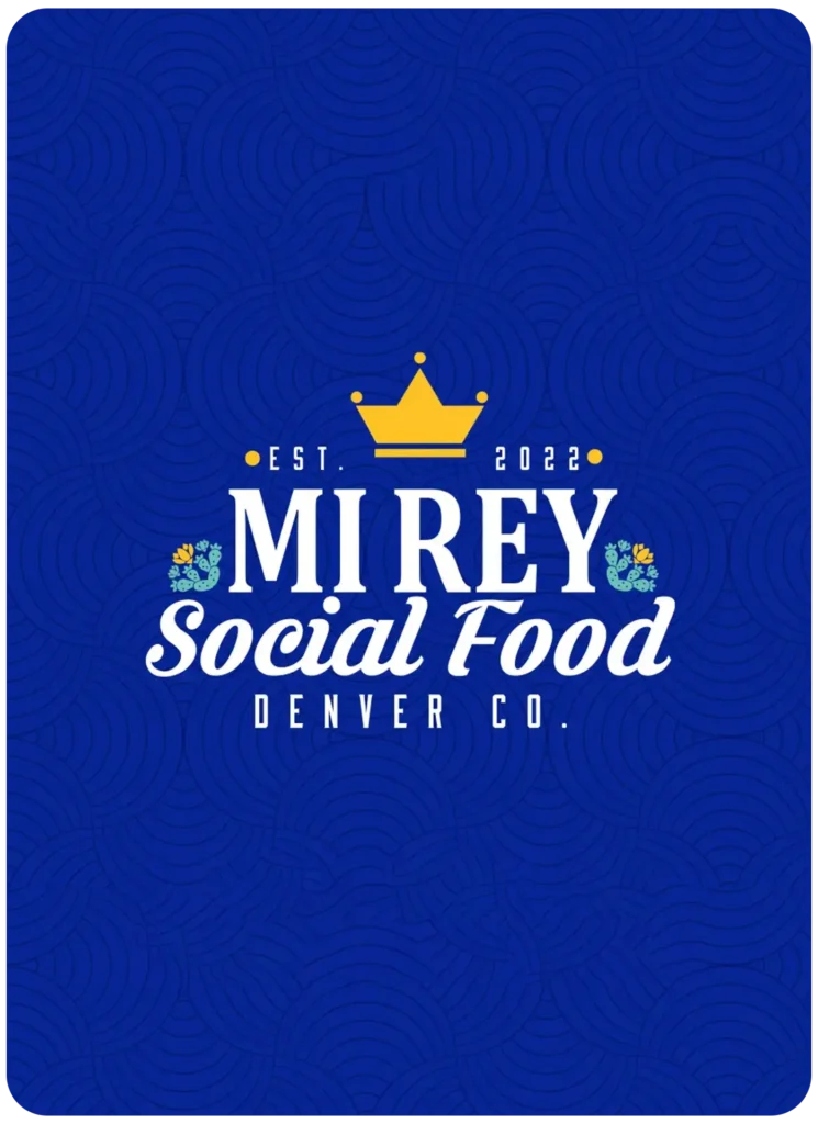 Mi rey social food logo